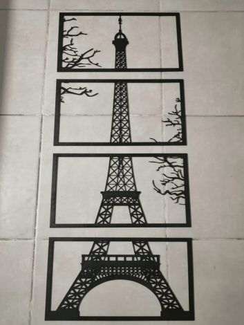 Torre Eiffel en Cuatro Cuadros: Un Recorrido Visual