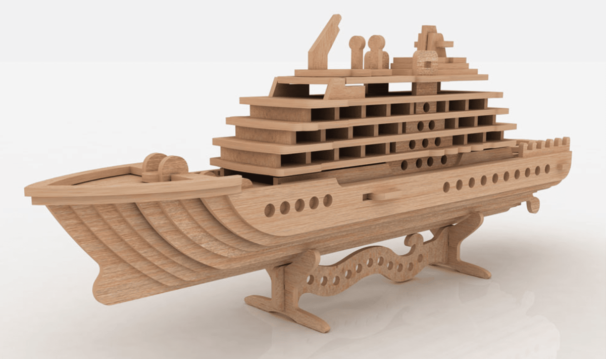 Crucero 3D con Soporte Base