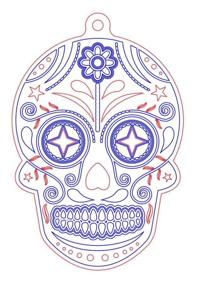 Esfera de Calavera con Diseño de Espirales