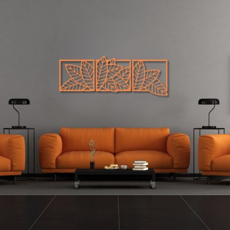 Trío de Cuadros Decorativos "Hojas"