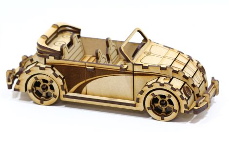 Auto descapotable en 3D