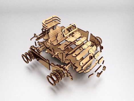 Auto descapotable en 3D