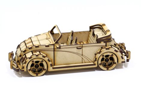 Auto descapotable en 3D
