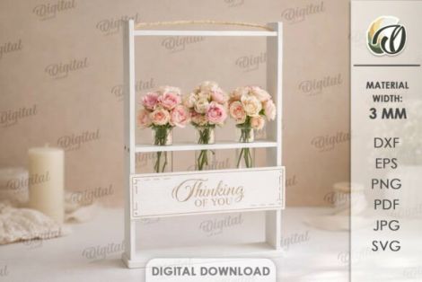 Paquete de marcos florales con tubos de vidrio para decoración