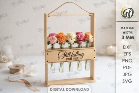 Paquete de marcos florales con tubos de vidrio para decoración