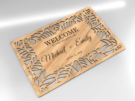 Tablero MDF para boda diseño personalizado