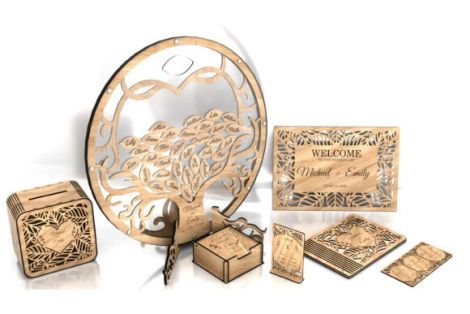 Tablero MDF para boda diseño personalizado