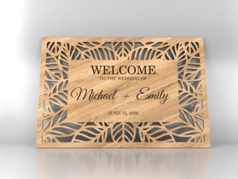Tablero MDF para boda diseño personalizado