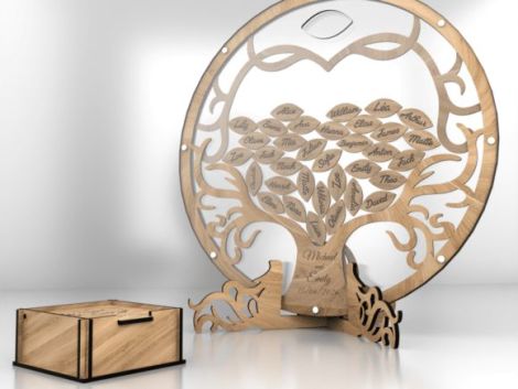 Tablero MDF para boda diseño personalizado