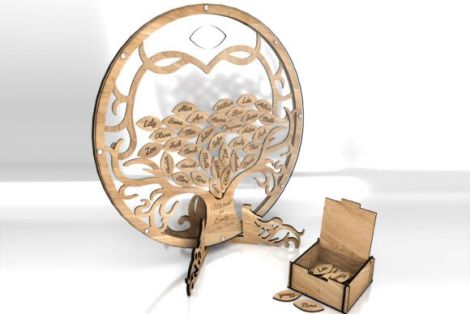 Tablero MDF para boda diseño personalizado