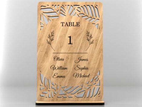Tablero MDF para boda diseño personalizado