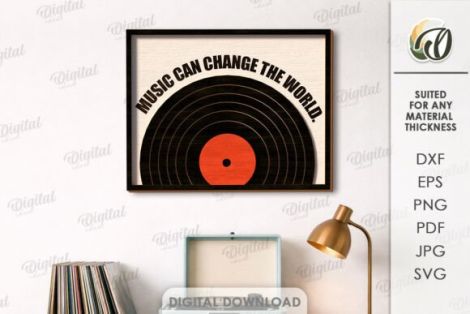Decoraciones musicales para corte láser CNC ideal para bricolaje y manualidades