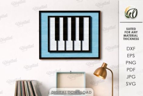 Decoraciones musicales para corte láser CNC ideal para bricolaje y manualidades