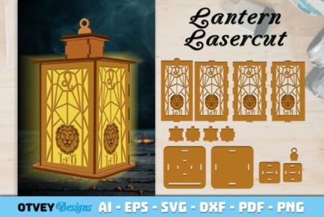 Paquetes de 12 linternas del zodiaco para corte láser y CNC, archivos SVG y DXF incluidos