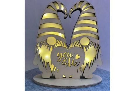 Gnomos San Valentín para corte láser y CNC, archivos SVG y DXF
