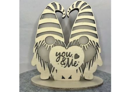 Gnomos San Valentín para corte láser y CNC, archivos SVG y DXF