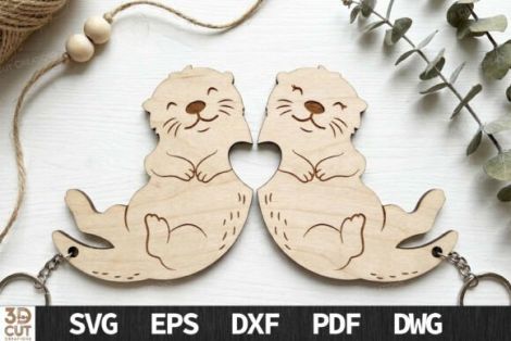 Paquete de llaveros con forma de corazón para parejas para corte láser