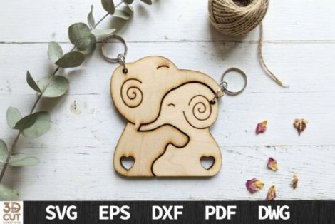 Paquete de llaveros con forma de corazón para parejas para corte láser