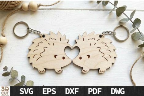 Paquete de llaveros con forma de corazón para parejas para corte láser