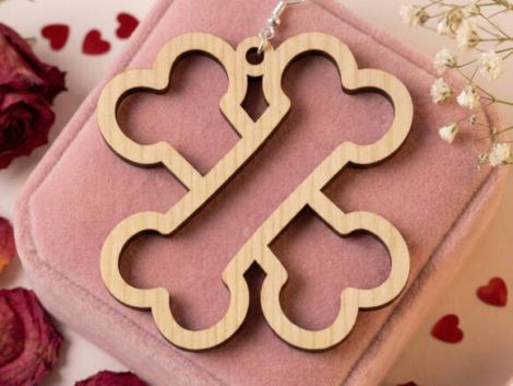 Corazón de animal para corte láser y CNC, decoración para manualidades