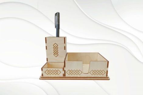 Organizador de escritorio para corte láser CNC ideal para manualidades