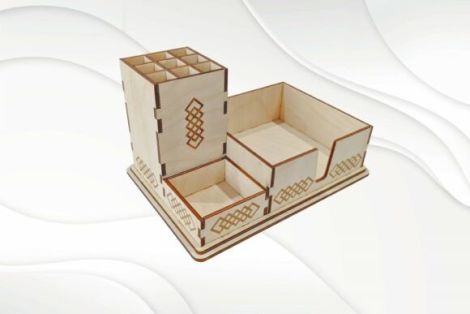 Organizador de escritorio para corte láser CNC ideal para manualidades
