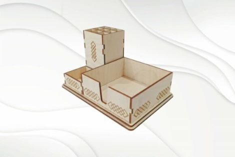 Organizador de escritorio para corte láser CNC ideal para manualidades