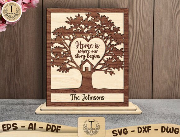 Letrero familiar personalizado para corte láser y CNC