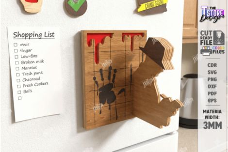 Diseño Crímenes Reales para Corte por Laser CNC Router