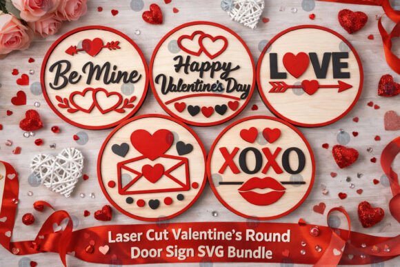 Decoración Día del Amor y la Amistad para corte láser, archivos SVG y DXF incluidos