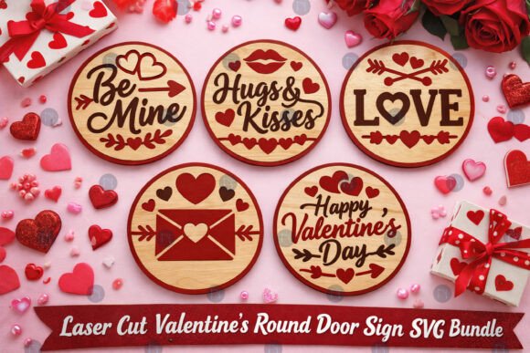 Decoración Día del Amor y la Amistad para corte láser, archivos SVG incluidos