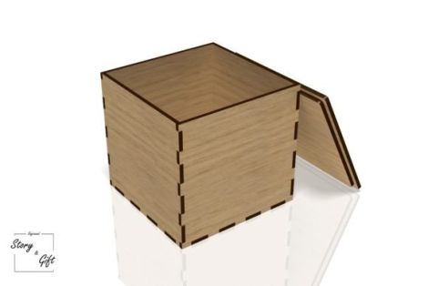 Caja de regalo personalizada con corte láser para flores - Diseño exclusivo y elegante