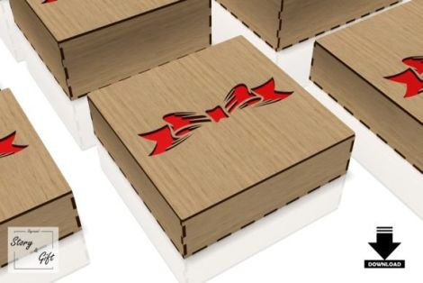 Caja de regalo personalizada con corte láser para flores - Diseño exclusivo y elegante