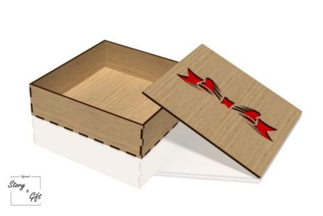 Caja de regalo personalizada con corte láser para flores - Diseño exclusivo y elegante