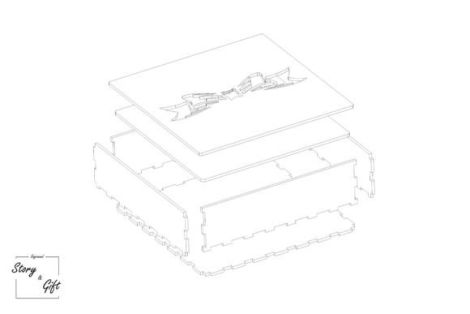 Caja de regalo personalizada con corte láser para flores - Diseño exclusivo y elegante