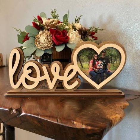 Decoración con amor: Soporte para fotos en forma de corazón
