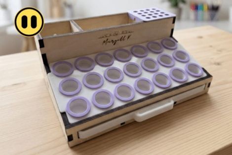 Organizador paletas acuarela para corte láser CNC, archivos SVG y DXF incluidos