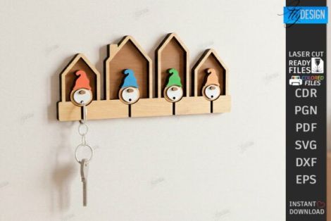 Llaveros familiares para corte láser y CNC, archivos incluidos
