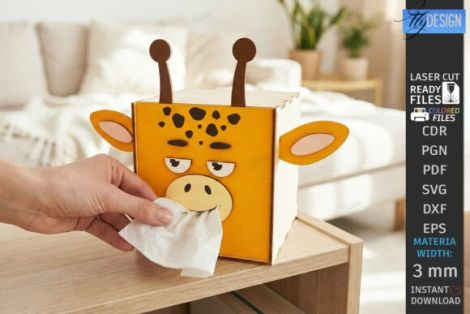 Paquete de cajas pañuelos animales para corte láser