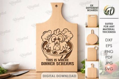 Tablas de cocina divertidas con ilustraciones