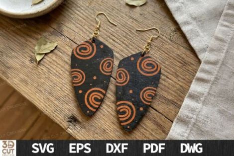 Pendientes Boho Nature para corte láser y CNC