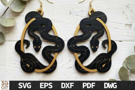 Pendientes Boho Nature para corte láser y CNC