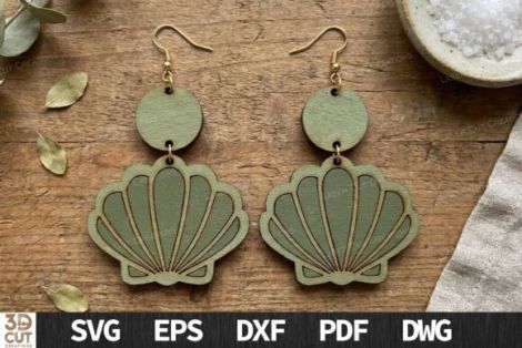Pendientes Boho Nature para corte láser y CNC