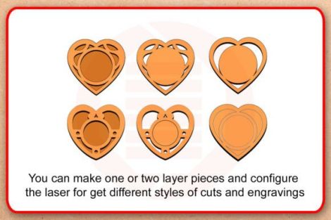 Candelabro decorativo en forma de corazón para corte láser y CNC