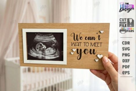 Marcos de ultrasonido para Baby Scan en MDF, ideal para corte láser y CNC