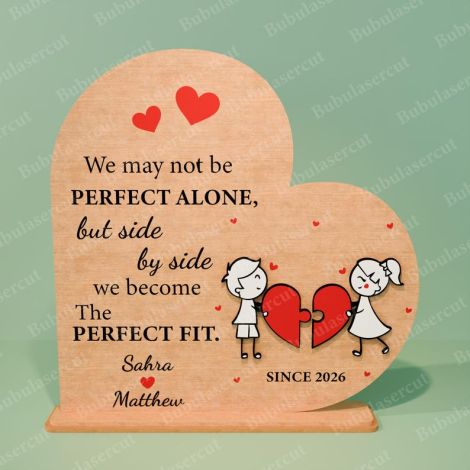 Letreros con citas de pareja en forma de corazón para corte láser y CNC