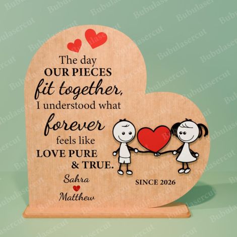 Letreros con citas de pareja en forma de corazón para corte láser y CNC