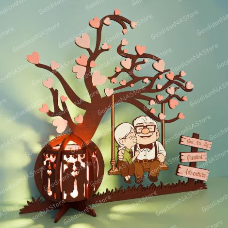 Decoración farol texto Amor para parejas de ancianos