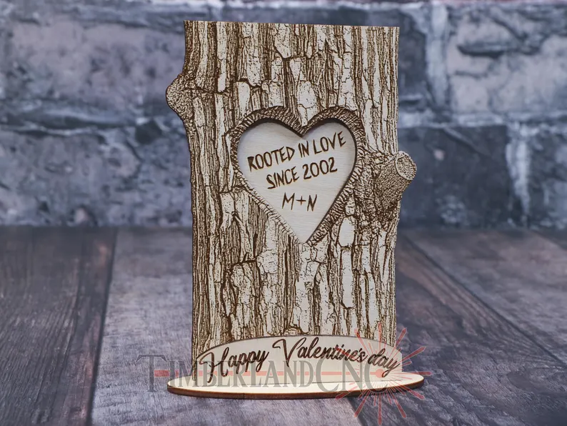 Corazón Día del Padre para corte láser CNC