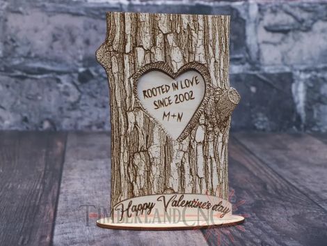 Corazón Día del Padre para corte láser CNC